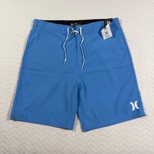 NWT Hurley Men's Blue Quick Dry 4 Way Stretch Board Shorts Size 32x7.5